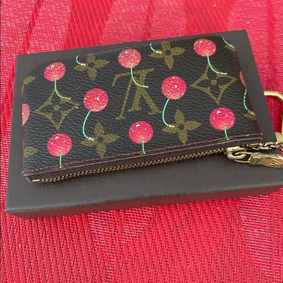 Authentic Louis Vuitton Monogram Cherry Pochette Coin Purse - Picture 5 of 15